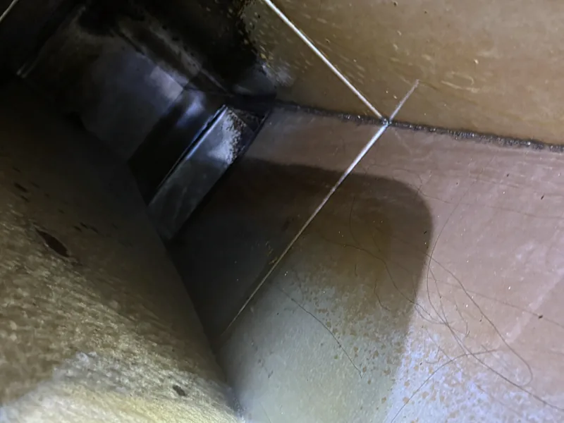 Entertainment venue exhaust duct after cleaning, interior clean, Centennial.